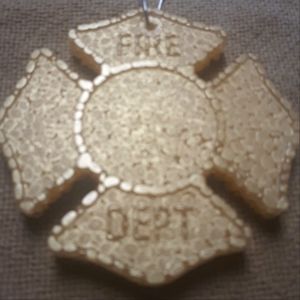 Fire Department Car Freshie. 🚗 NIB. Pineapple Upside Down Cake scented. 🍍